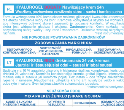 Mixa Crema Viso Hydration Hyalurogel 50 ml