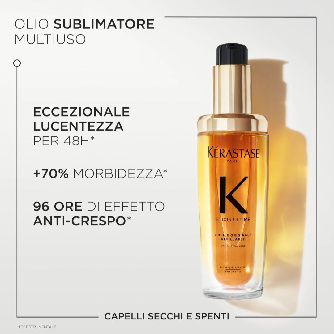 Kérastase - Elixir Ultime Ricaricabile Olio per Capelli Secchi e Spenti 75 ml