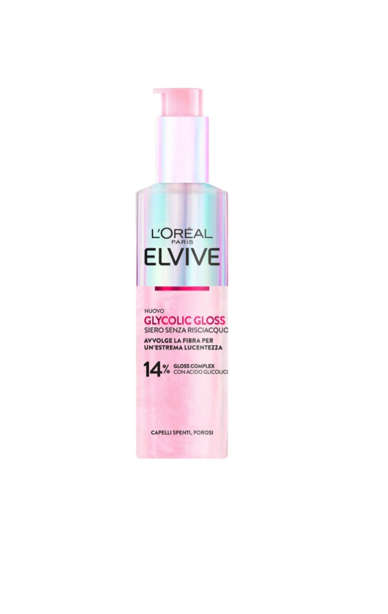 L`Oréal Paris Elvive Glycolic Gloss Siero Senza Risciacquo con Acido Glicolico 150 ml