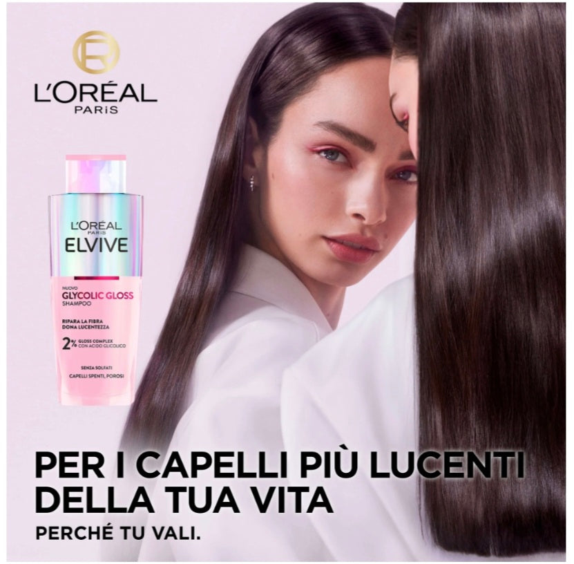 L`Oréal Paris Elvive Glycolic Gloss Shampoo con Acido Glicolico 200 ml