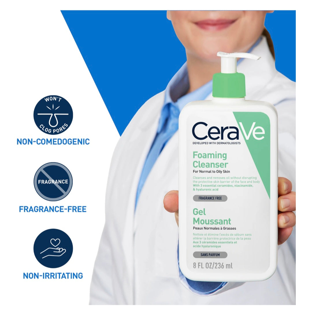 CeraVe Schiuma Detergente Per Pelli da Normali a Grasse 236 ml