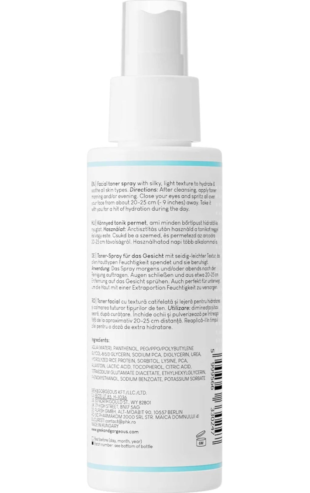Geek & Gorgeous Liquid Hydration - Tonico Spray viso idratante 110 ml