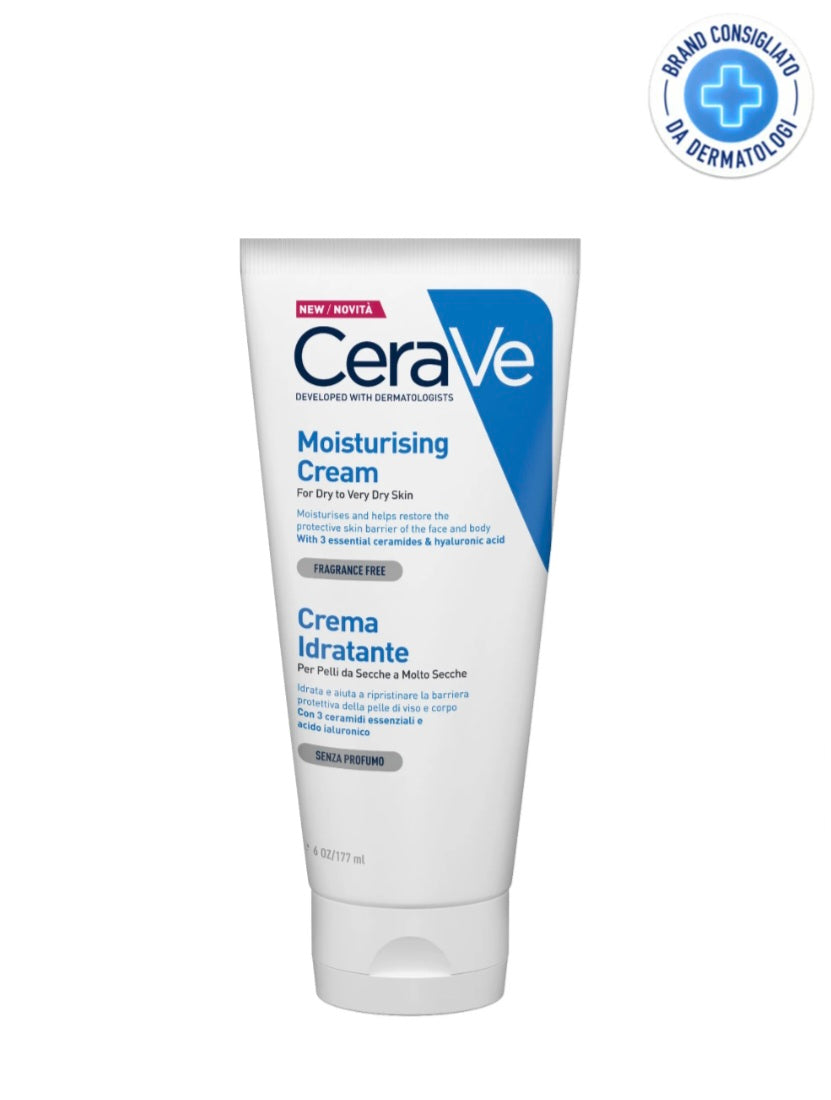 CeraVe Crema Idratante Viso e Corpo Per Pelli da Secche a Molto Secche 177 ml